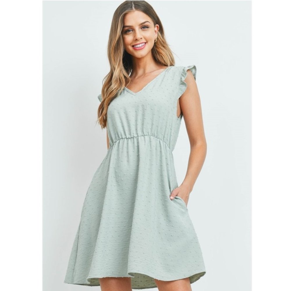 Sleeveless Swiss Dot Dress